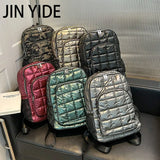 Winter Warm Space Down Women Backpack Ultralight Schoolbags For Teenage Girls