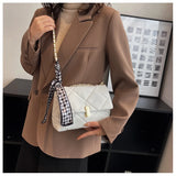 Winter Women Shoulder Bags Versatile Daily Female Handbags Solid Crossbody Bag