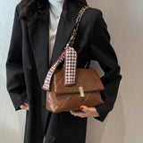 Winter Women Shoulder Bags Versatile Daily Female Handbags Solid Crossbody Bag