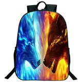 Wolf School Backpack for Kids Girls Boys Bookbags Teen Daily Rucksack