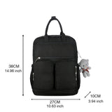 Waterproof Nylon Backpack for Teen Girl School Bag Tote Soft Handle Shoulder Han