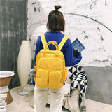Waterproof Nylon Backpack for Teen Girl School Bag Tote Soft Handle Shoulder Han