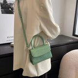 Stone Pattern Leather Crossbody Mini Flap Bag Small Shoulder Bag