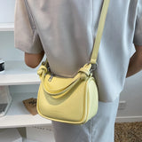 Vintage Leather Clutch Bag Zipper Crossbody Shoulder Pouch