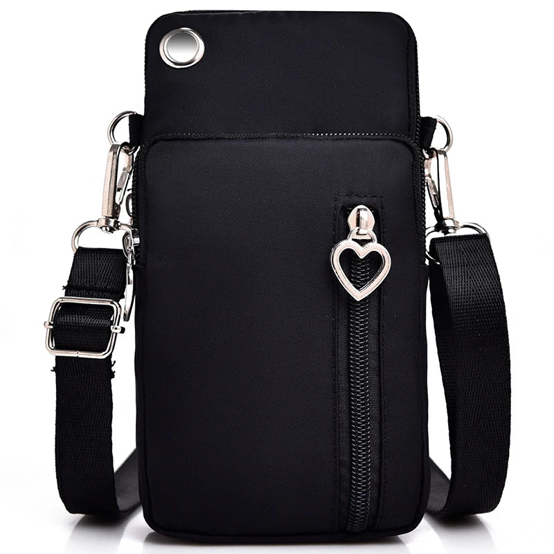 Mini Phone Shoulder Bag Multi-Function Outdoor Earphone Pouch