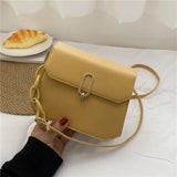 Woman Retro Shoulder Bag PU Leather Youth Ladies Small Square Bag Female Solid
