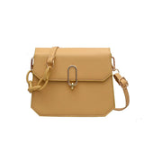 Woman Retro Shoulder Bag PU Leather Youth Ladies Small Square Bag Female Solid