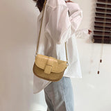 Women Shoulder Bag PU Leather Small Square Bag Wild Female Daily Messenger Bag