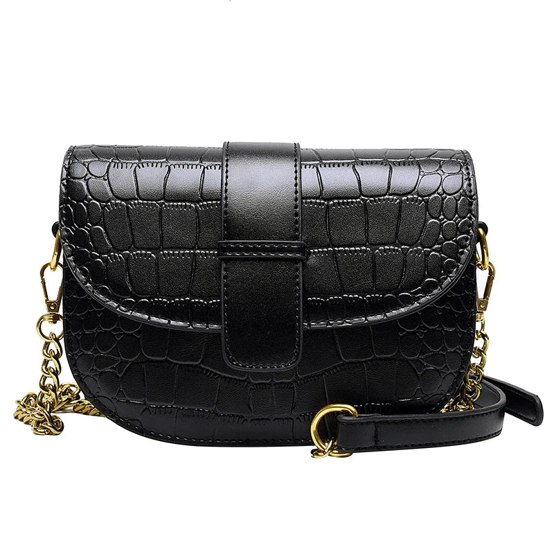 Women Shoulder Bag PU Leather Small Square Bag Wild Female Daily Messenger Bag