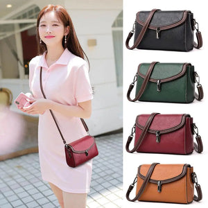 Women Shoulder Bag PU Leather Small Square Bag Wild Female Messenger Bag