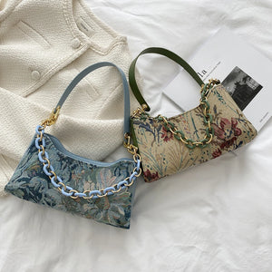 Oil Painting Printed Shoulder Bag for Women