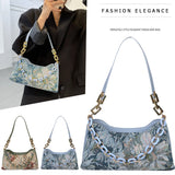 Oil Painting Printed Shoulder Bag for Women