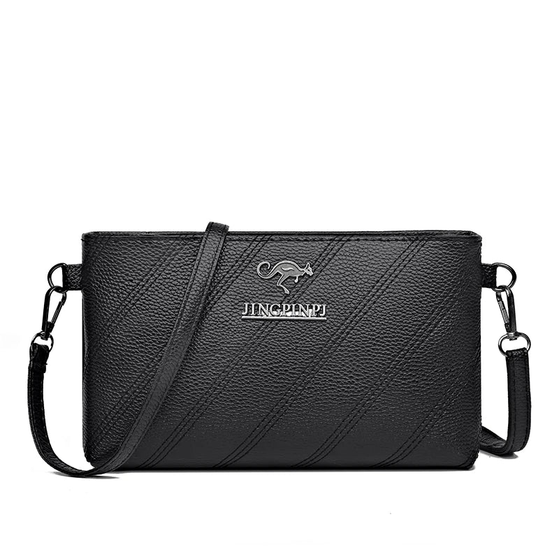 Women PU Leather Messenger Bag Vintage Crossbody Handbag