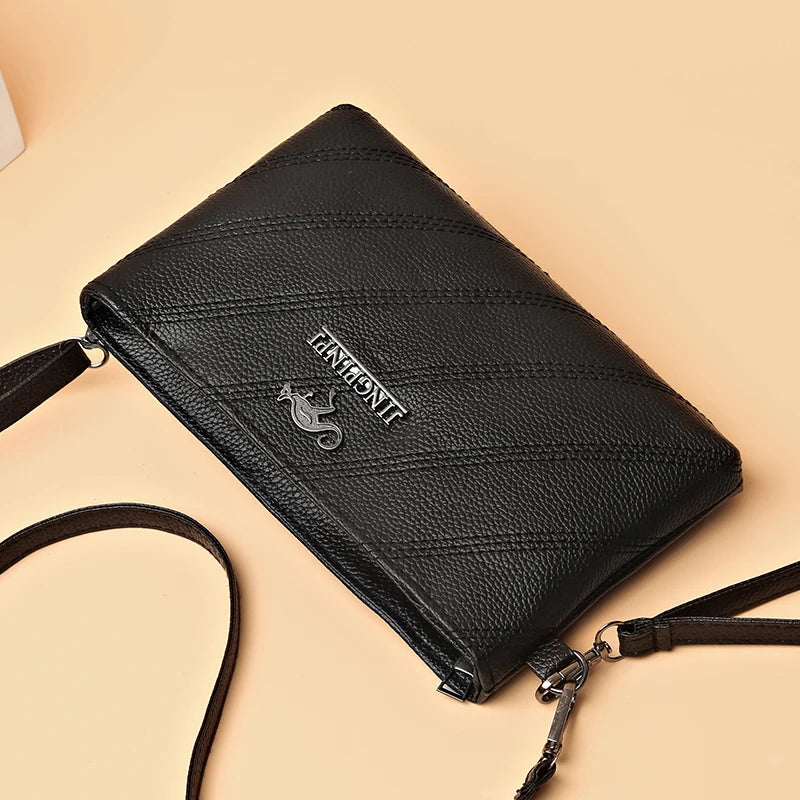 Women PU Leather Messenger Bag Vintage Crossbody Handbag