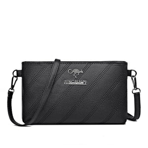 Women PU Leather Messenger Bag Vintage Crossbody Handbag