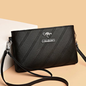 Women PU Leather Messenger Bag Vintage Crossbody Handbag