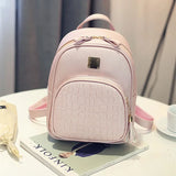 Women Backpack PU Leather Schoolbag for Teenager Girls Female Preppy