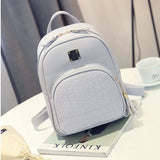 Women Backpack PU Leather Schoolbag for Teenager Girls Female Preppy