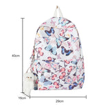 Women Backpack Butterfly Print Student Shoulder School Bags Girl Large Capacity