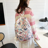 Women Backpack Butterfly Print Student Shoulder School Bags Girl Large Capacity