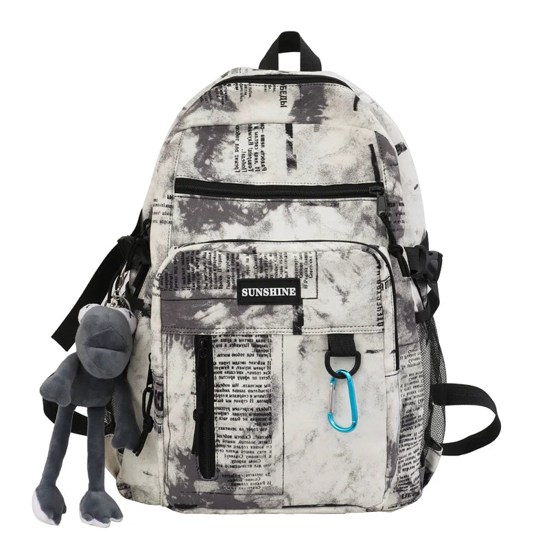 College School Backpack for Teenage Girls Laptop Mochila Large Capacity Travel R