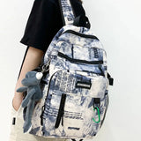 College School Backpack for Teenage Girls Laptop Mochila Large Capacity Travel R