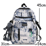 College School Backpack for Teenage Girls Laptop Mochila Large Capacity Travel R