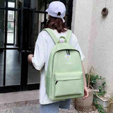 Women Backpack Daisy Embroidery Pattern Casual Shoulder Bag