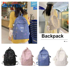 Women Backpack Prints School Bag Large Capacity Knapsack for Ladies Girl