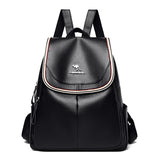 Women Leather Backpack School Bags Large Capacity Travel Mochila