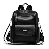Women Backpack PU Leather Bucket School Bag Travel Knapsack