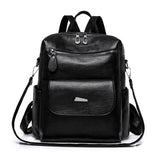 Women Backpack PU Leather Bucket School Bag Travel Knapsack