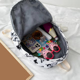 Graffiti Butterfly Print School Backpack for Teen Girls