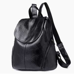 Women Backpack High Youth Leather Backpacks for Teenage Girls Female