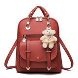 Women Backpack High Youth Leather Backpacks for Teenage Girls Female School Shou