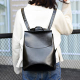 Women Leather Backpack for Teenage Girls School