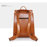 Women Leather Backpack for Teenage Girls School