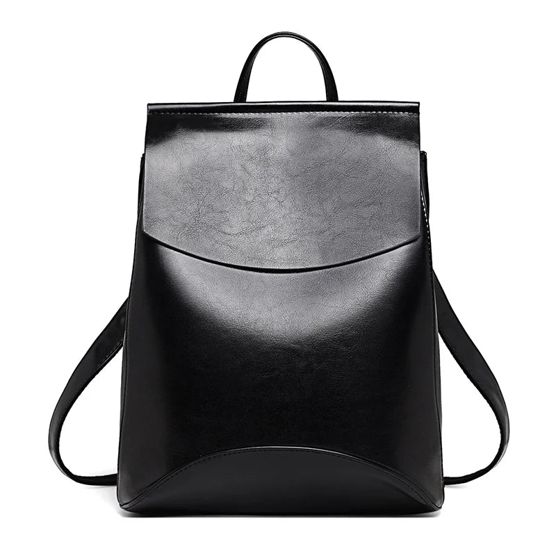 Women Leather Backpack for Teenage Girls School