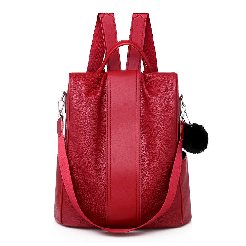 Stylish Youth Leather Backpack for Girls