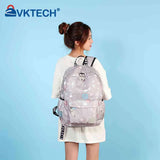 Women Backpack Large Capacity School Bag Adjustable Strap Starry Sky Backpacks