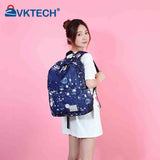 Women Backpack Large Capacity School Bag Adjustable Strap Starry Sky Backpacks