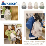Nylon Women Backpack Student School Bag Zipper Pocket Teenagers Schoolbag