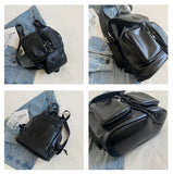 Women Backpack PU Leather School Bag for Teenage Girls