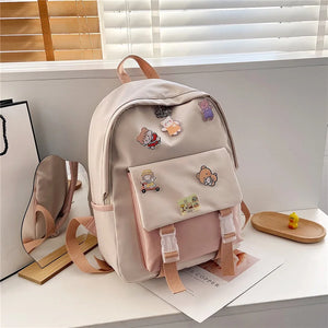 Women Backpack Soft Touch Small Backpack Female Student Shoulder Bag