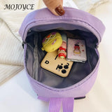Women Backpack Solid Preppy Style Large Capacity Travel Rucksack