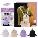 Women Backpack Solid Preppy Style Handbags Student School Knapsac