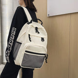 Summer Nylon School Bag For Girls Mesh Large Capacity Student