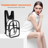 Women Backpack Transparent Contrast Daily Travel Bag Female Casual School Bags