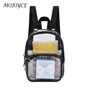 Transparent Contrast Backpack for Daily Travel