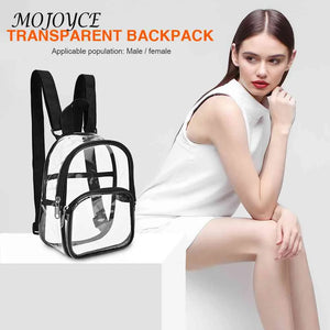 Transparent Contrast Backpack for Daily Travel